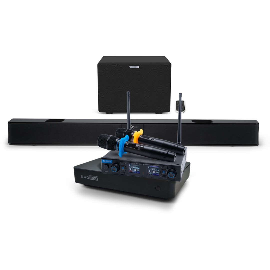 Hi-End караоке-система EVOBOX Premium + EvoSoundBar (саундбар с караоке) в Балаково