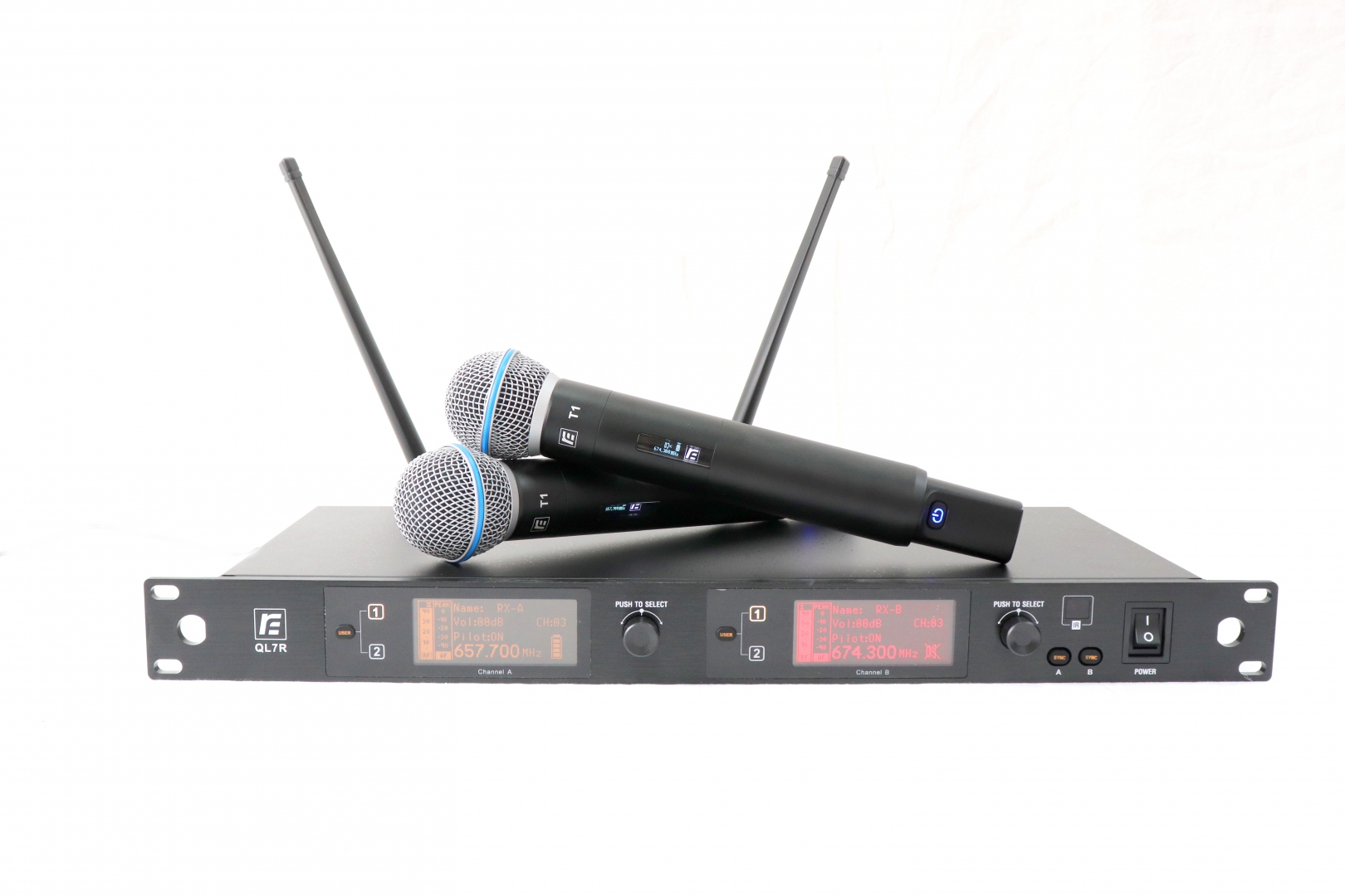 RFIntell QL7R/T1-A 651,800-683,400 МГц 2-канальная радиосистема с 2-мя ручными микрофонами в Балаково