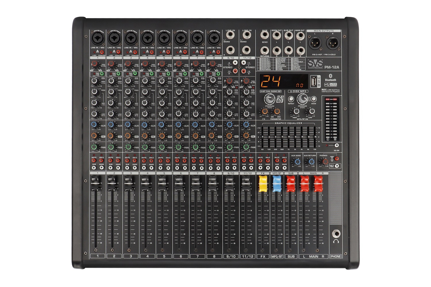 SVS Audiotechnik mixers PM-12A Активный аналоговый микшерный пульт, 12-канальный в Балаково